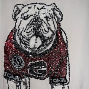 Bulldog Tops - Red, Black, White Sequin UGA Lot of 3!